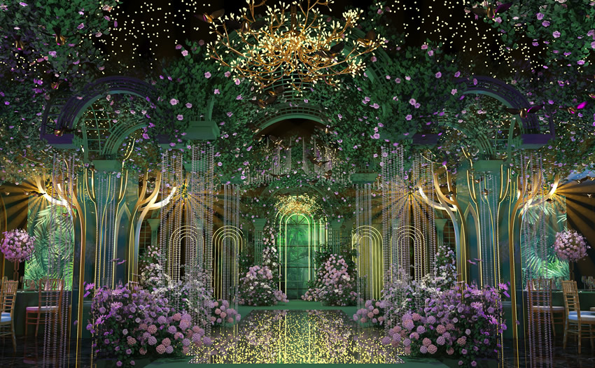 嵩明奇妙森林婚礼堂效果展示